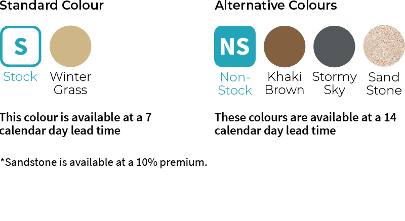 1000 Litre Slimline Rainwater Storage Tank: Available Colours