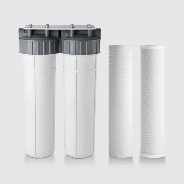 20 Inch Two Stage Unit_PP Sediment_Carbon Bock Filter Cartridges_Combo_736 x 736pxl